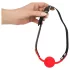Bad Kitty - mordedor bola silicone alça couro sintético - vermelho