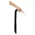 Bad Kitty - chicote couro com dildo de vidro - transparente/preto