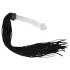 Bad Kitty - chicote couro com dildo de vidro - transparente/preto
