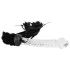 Bad Kitty - chicote couro com dildo de vidro - transparente/preto
