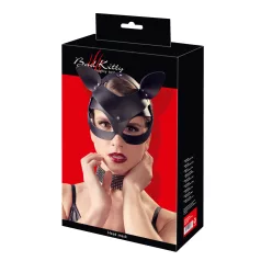   Bad Kitty - máscara de gata em couro sintético com strass - preto S-L