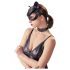 Máscara Gato com Strass - Preto (S-L)