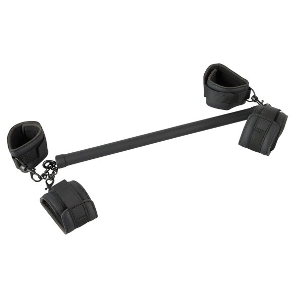 Fetiche - Conjunto de Barra de Amarração em Couro Sintético (6 peças) - Preto