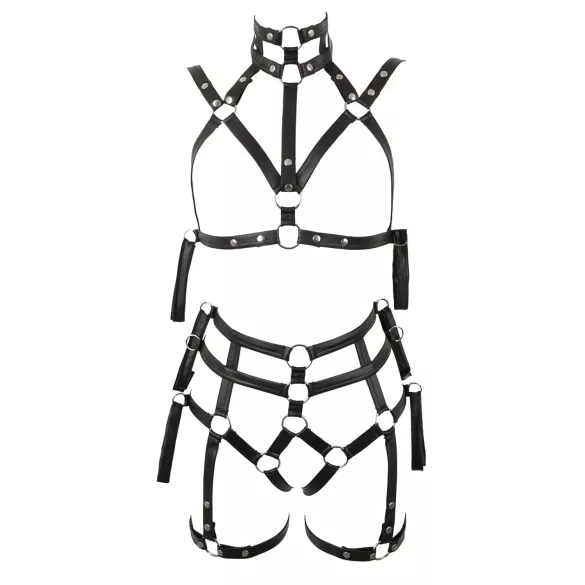 Bad Kitty - conjunto amarras com sutiã (preto) - L/XL