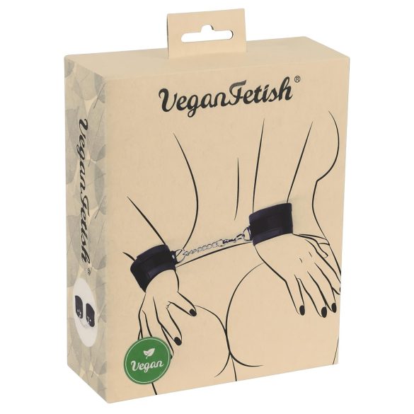 Vegan Fetish - algemas de pulso com corrente curta (preto)