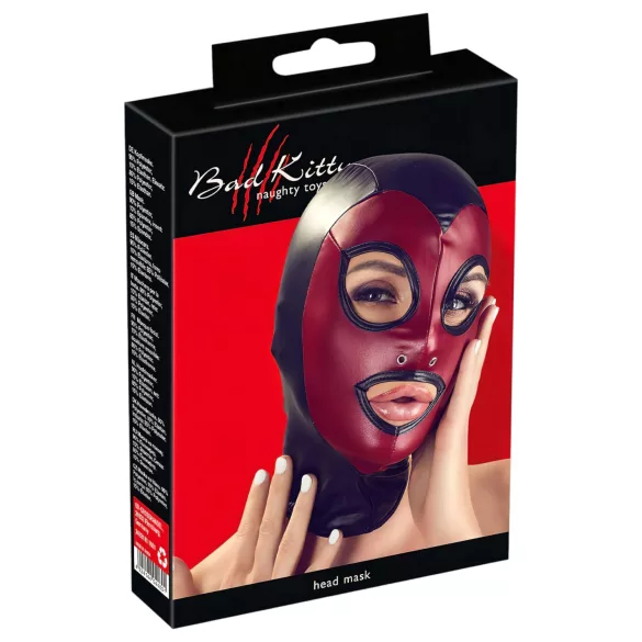 Bad Kitty - máscara de boquete brilhante - vermelho (S-L)