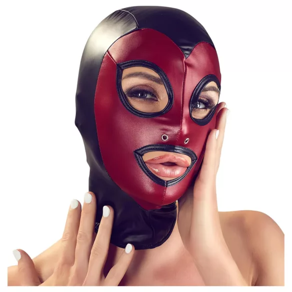 Bad Kitty - máscara de boquete brilhante - vermelho (S-L)