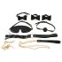 Bad Kitty – Kit Bondage 7 Peças (Preto-Dourado)