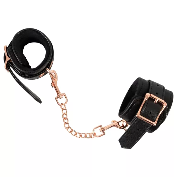 Bad Kitty - algemas com corrente - preto e rose gold