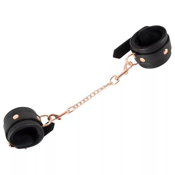 Bad Kitty - algemas com corrente - preto e rose gold