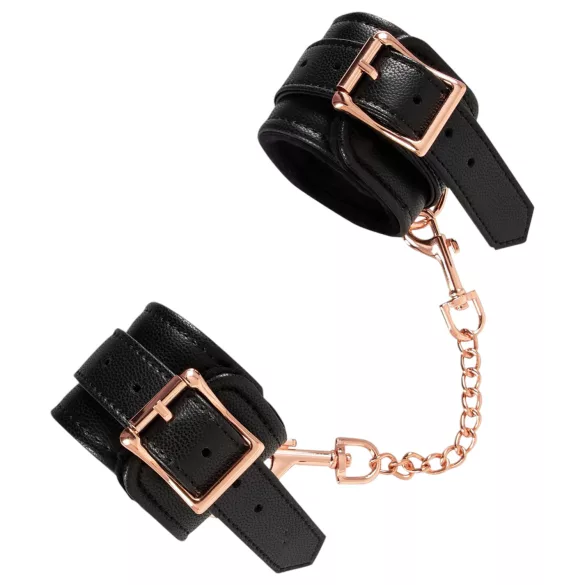 Bad Kitty - algemas com corrente - preto e rose gold
