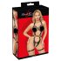 Bad Kitty - corpo de arreios abertos (preto)