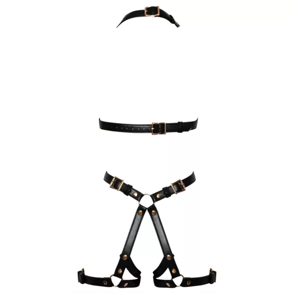 Bad Kitty - body de tiras aberto - preto
