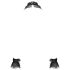 Conjunto Bad Kitty - Amarras com Babados 4 Peças - Preto