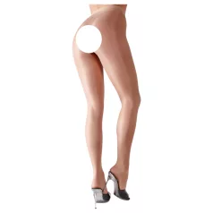 Cottelli - meias sexuais acetinadas (cor natural) - XL