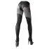 Cottelli - meia-calça estampada aberta (preta) - 2/S