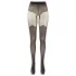Cottelli - meia-calça estampada aberta (preta) - 2/S