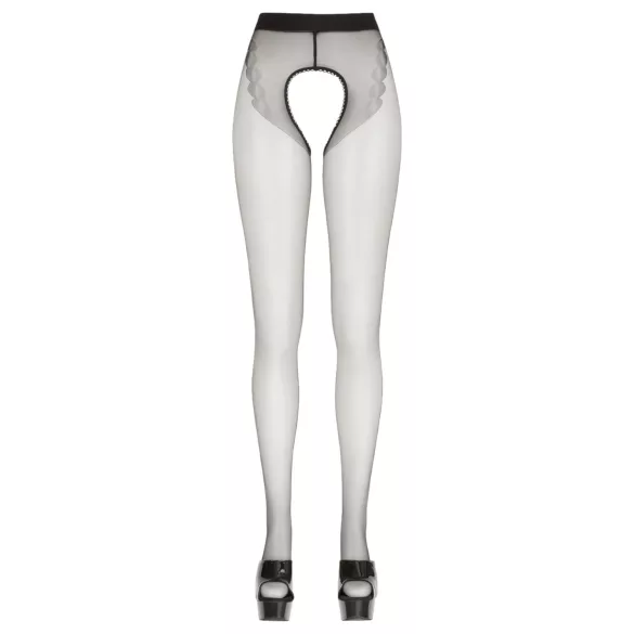 Cottelli - meia-calça aberta dupla função - preta - 5