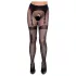 Cottelli Legwear - meias 7/8 pretas abertas (S-L)