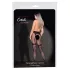 Cottelli Legwear - meias 7/8 pretas abertas (S-L)