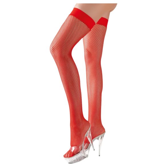 Cottelli - Meias arrastão finas (vermelho)