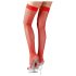 Cottelli - Meias arrastão finas (vermelho) - XL