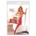 Cottelli - Meias arrastão finas (vermelho) - XL