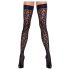 Meia 7/8 Cottelli - Estampa de Leopardo (preto)