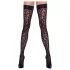 Cottelli Legwear - meia 7/8 com estampa de leopardo - preta