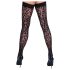 Meia 7/8 Cottelli - Estampa de Leopardo (preto)