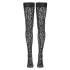 Cottelli Legwear - meia 7/8 com estampa de leopardo - preta - 4