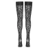 Cottelli Legwear - meia 7/8 com estampa de leopardo - preta - 4