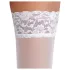 Cottelli - meia 7/8 rendada floral - branca