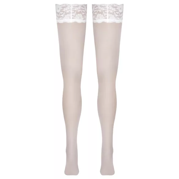 Cottelli - meia 7/8 rendada floral - branca