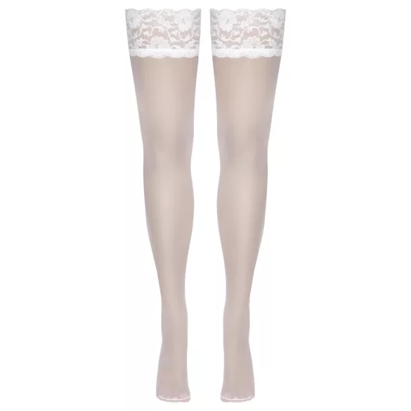 Cottelli - meia 7/8 rendada floral - branca - 4/L