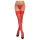 Cottelli - Meia-Calça Floral Rendado (Vermelho)