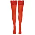 Cottelli - meia 7/8 rendada floral - vermelho - 4/L