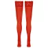 Cottelli - meia 7/8 rendada floral - vermelho - 4/L
