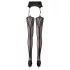 Cottelli - meia-calça arrastão estampada - preta - L/XL