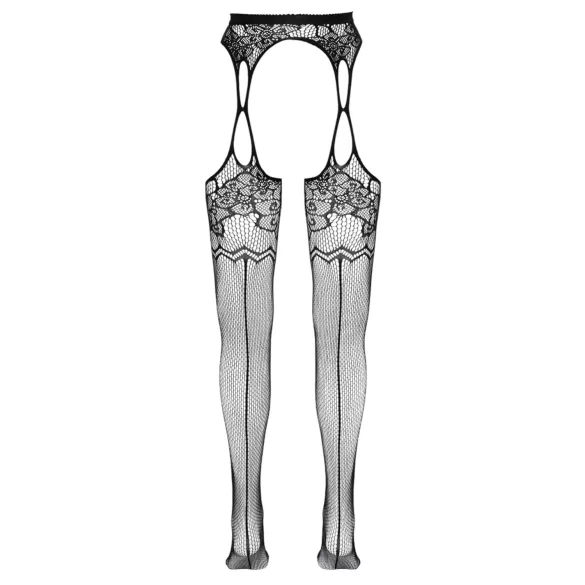 Cottelli - meia-calça sensual em rede com padrão - preto (S-L)