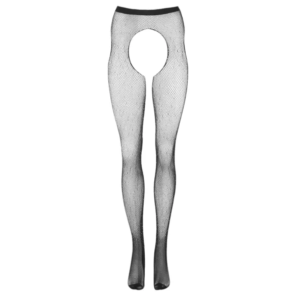 Cottelli Legwear - meias pretas brilhantes abertas (S-L)