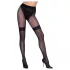 Cottelli - meia-calça aberta arrastão com detalhe - preta