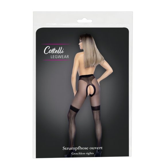Cottelli - Meias abertas com rede (preto) - 3