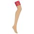 Obsessive - meias de renda (vermelho-natural)