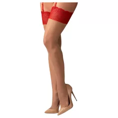 Obsessive Cupide Desir - meia 7/8 renda - vermelho