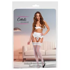 Cottelli - meia-calça sensual - toque sedoso - branco