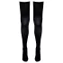 Cottelli - meia‑calça arrastão autossustentável acima da coxa (preta) - S/M