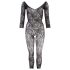 NO:XQSE - Macacão Floral Sexy - Preto (S-L)