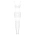 Obsessive G330 - Macacão transparente estampado (branco)