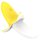 Solteiro - vibrador banana à prova d'água (amarelo-branco)